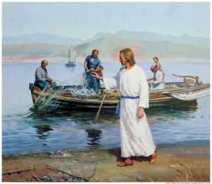 Jesus calls the fishermen to follow him.